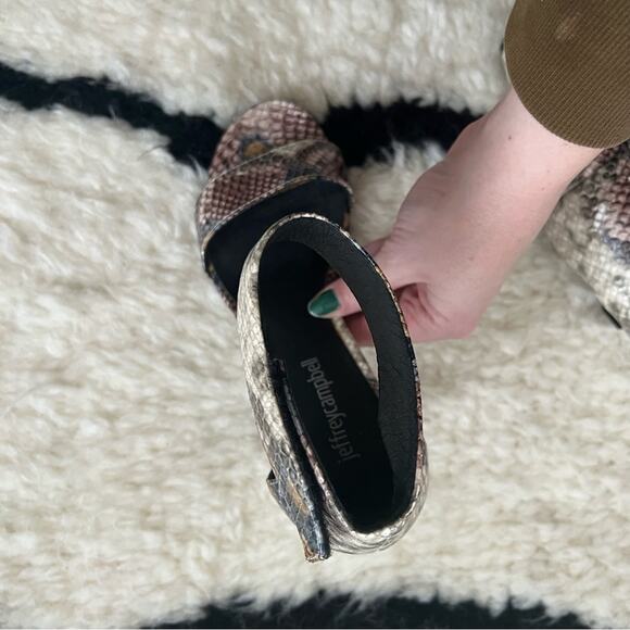 Jeffery Campbell Lindsay Snake Embossed Leather Heels - Picture 8 of 10